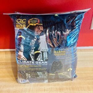 🔴 CLC Work Gear Weather Resistant Nylon Rain Jacket and Pants Reflective Size L